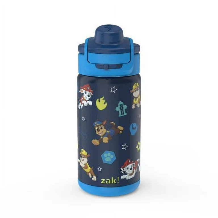 Zak Designs 14oz Paw Patrol Kids Straw Water Bottle, Stainless Steel Vacuum Insulated Lincoln Bot... | Walmart (US)