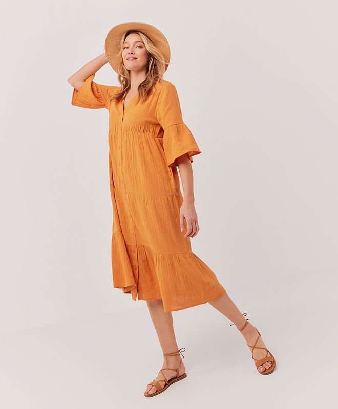 clearance the coastal midi dress | Pact Apparel