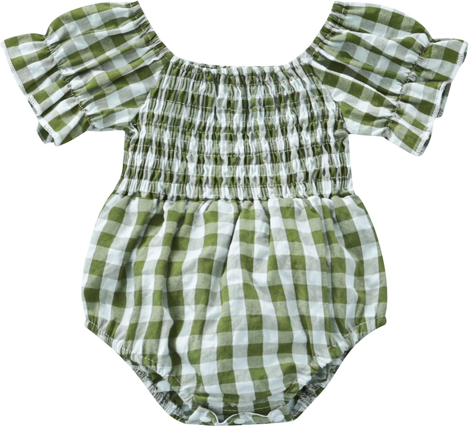 Baby Girl Smocked Bubble Romper Newborn Onesie Ruffle Jumpsuit Summer Clothes Boho Outfit Vintage... | Amazon (US)