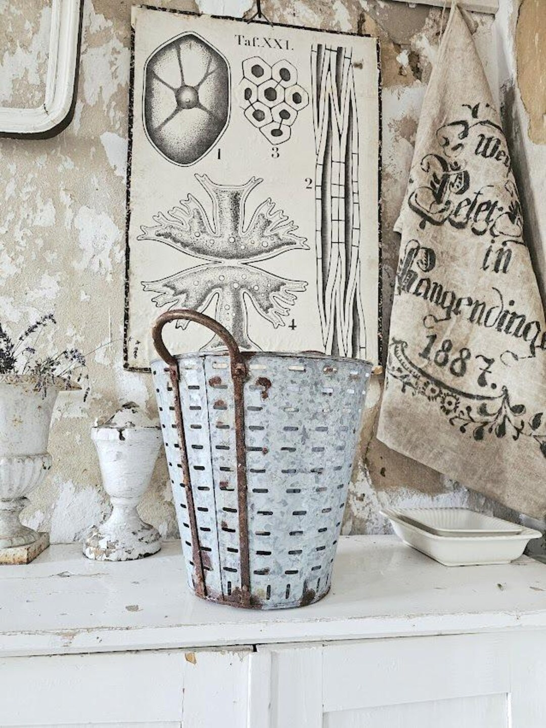 Old French Olive Harvest Basket 31050 Old French Farmhouse Buckett - Etsy Canada | Etsy (US)