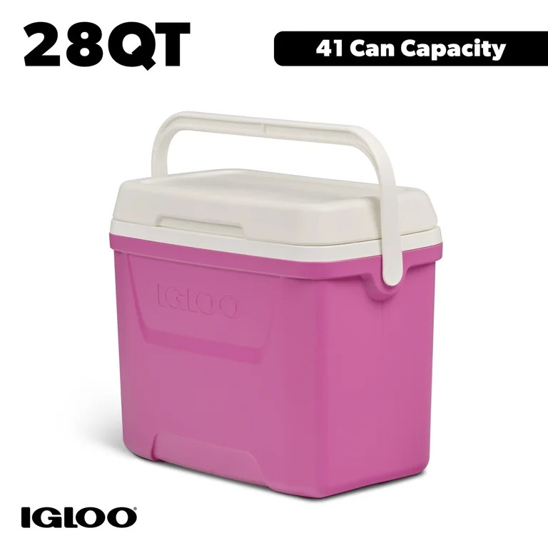 Igloo 28 QT Laguna Hard-Sided Ice Chest Cooler, Pink | Walmart (US)