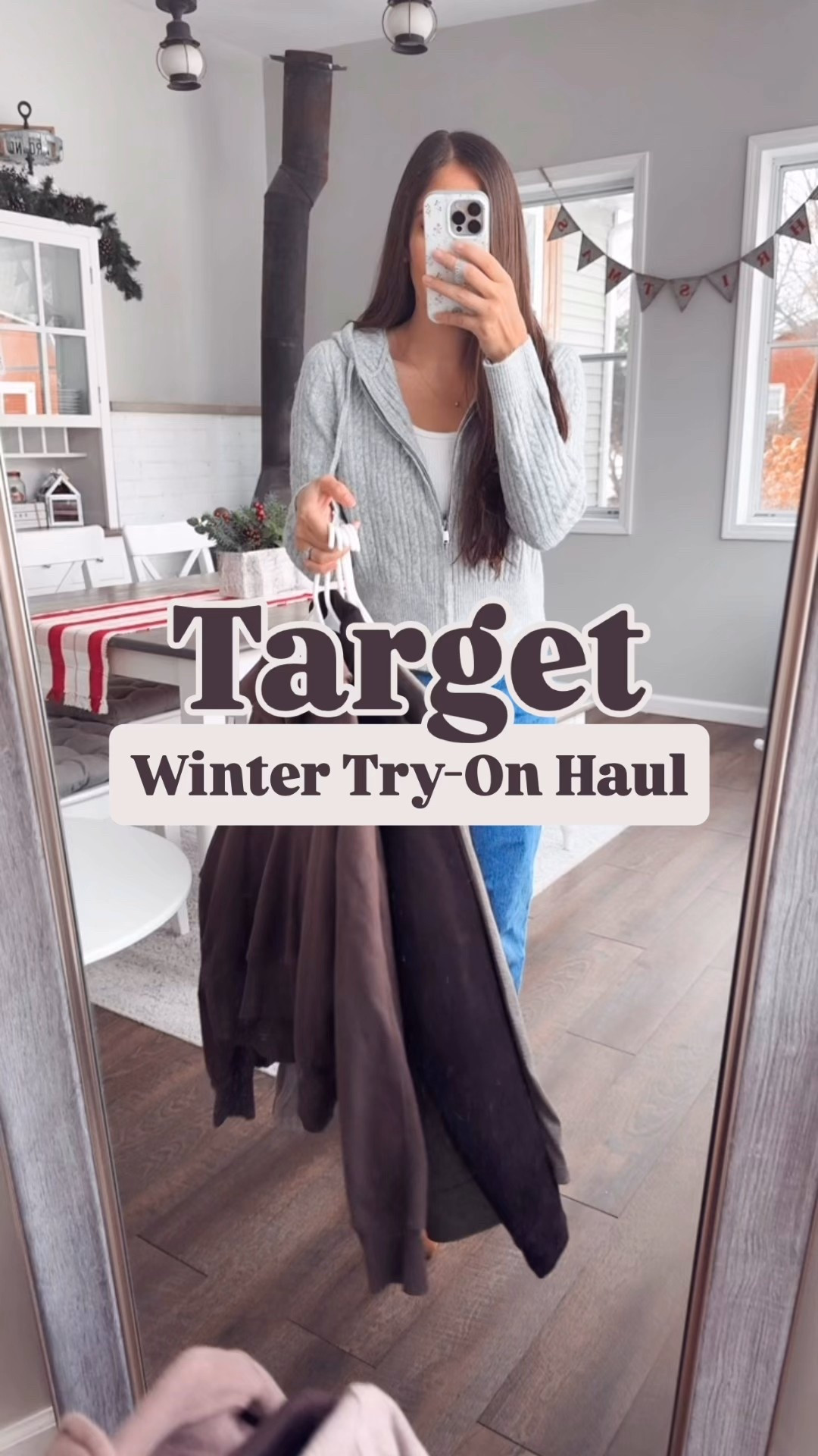 Target winter try on haul! 
Wearing 
XS grey hood zip
XS brown top
Small cable knit cardigan 
XS cable knit sweater 
XS green faux suede jacket 
XS Henley top 
Denim tts x short 
Shoes tts 

#LTKFindsUnder50 #LTKFindsUnder100 #LTKSaleAlert