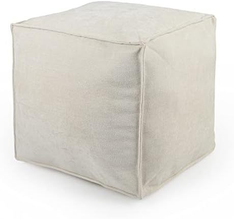 idee-home Unstuffed Pouf Ottoman Cover, Bean Bag Ottoman Pouf Covers for Living Room Bedroom Floo... | Amazon (CA)