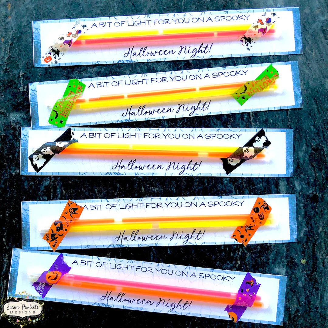 Halloween Glow Stick Party Favors DIY Handouts for Class - Etsy | Etsy (US)