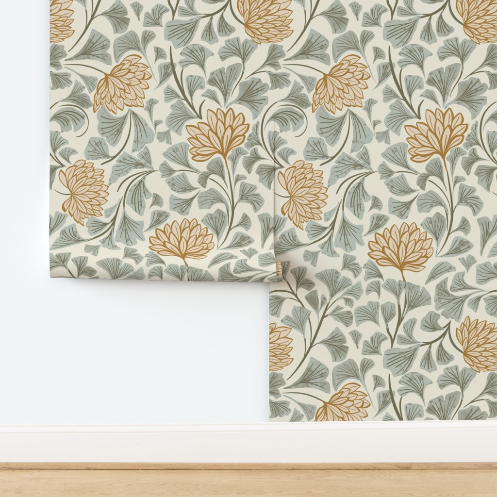 Dancing Blooms Wallpaper | Spoonflower | Spoonflower