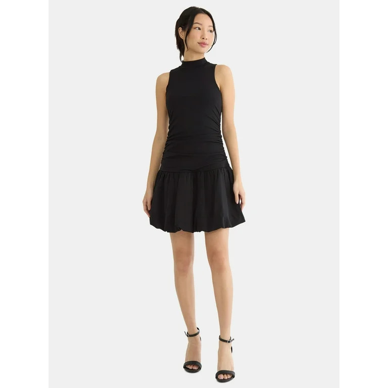 Madden NYC Women's Mock Neck Bubble Dress | Walmart (US)