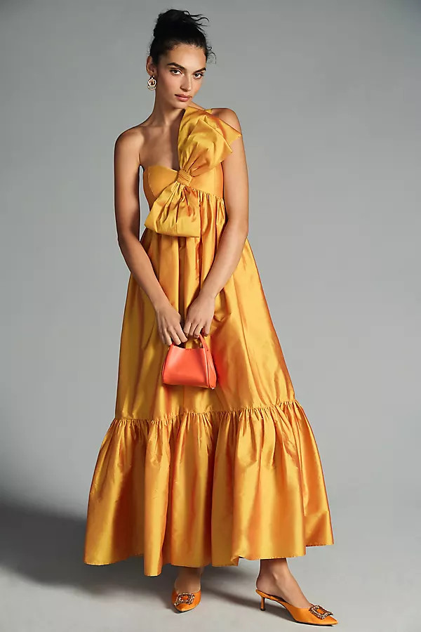 Atsu Bow Dress By Atsu in Gold Size XS | Anthropologie (US)