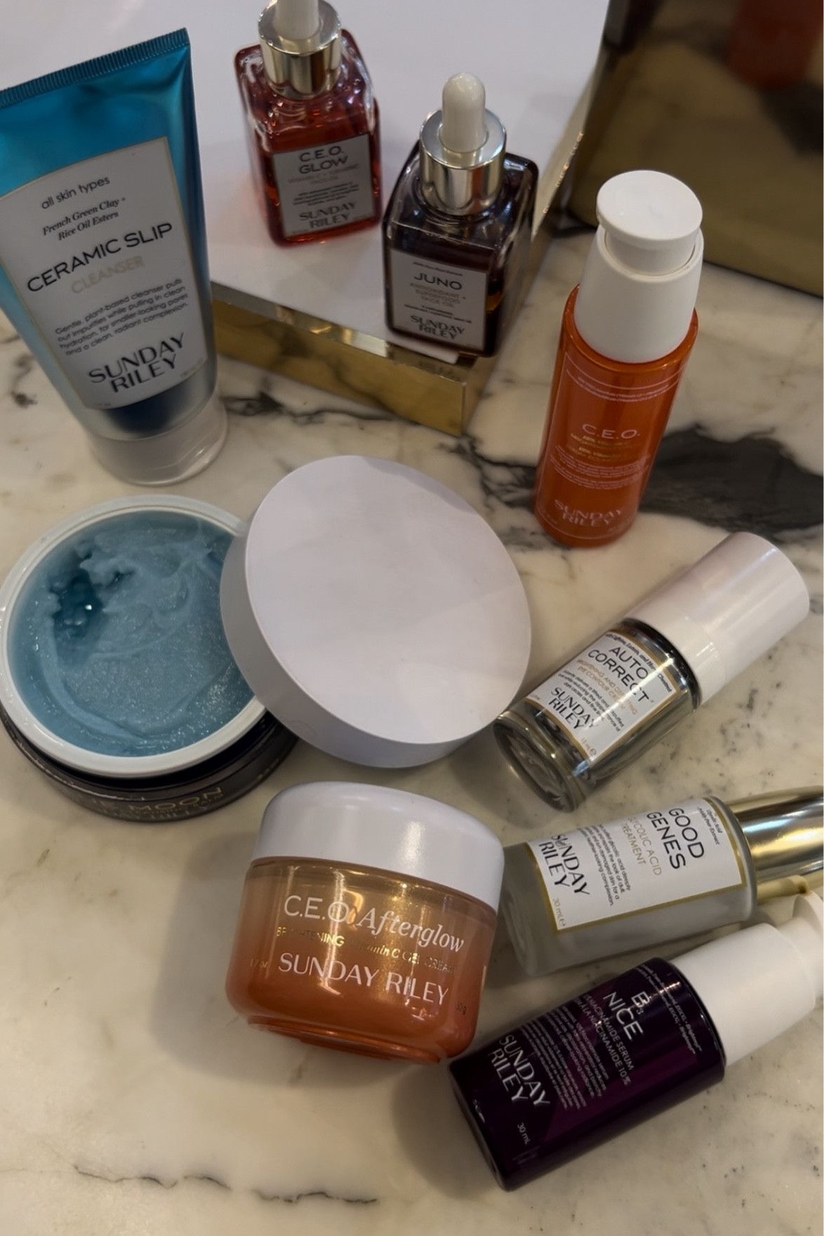 These are all the products that were used during my facial, I was really happy with the results, I’m going to be stocking up on Sunday Riley skincare! I’ve only used the eye cream and good genes before and loved them so knew the brand was always going to deliver. 

Booking the facial with Sunday Riley was a great way to really try the products before you buy them.

Vit c vit b glow exfoliate cleanser night oil good genes 

#LTKgiftguide #LTKbeauty #LTKeurope