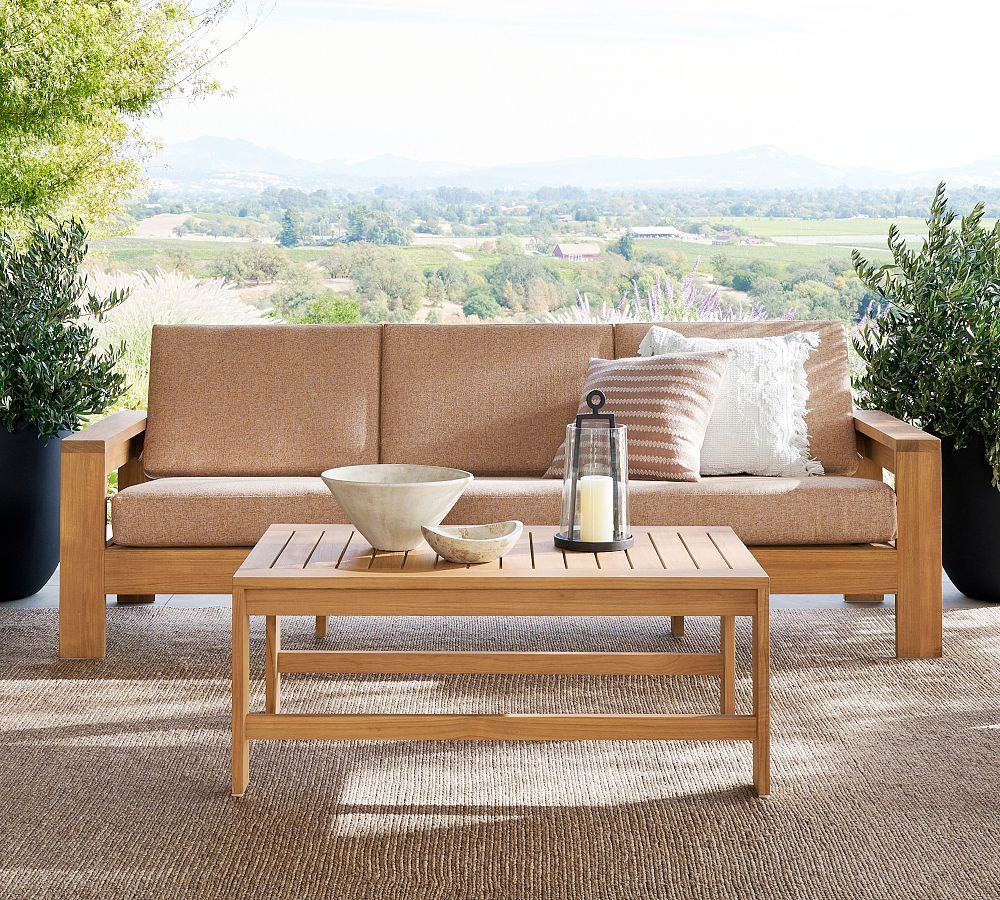 Malibu Teak Rectangular Outdoor Coffee Table (45") | Pottery Barn (US)