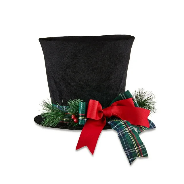 Black Hat Christmas Tree Topper, 9 in, by Holiday Time | Walmart (US)