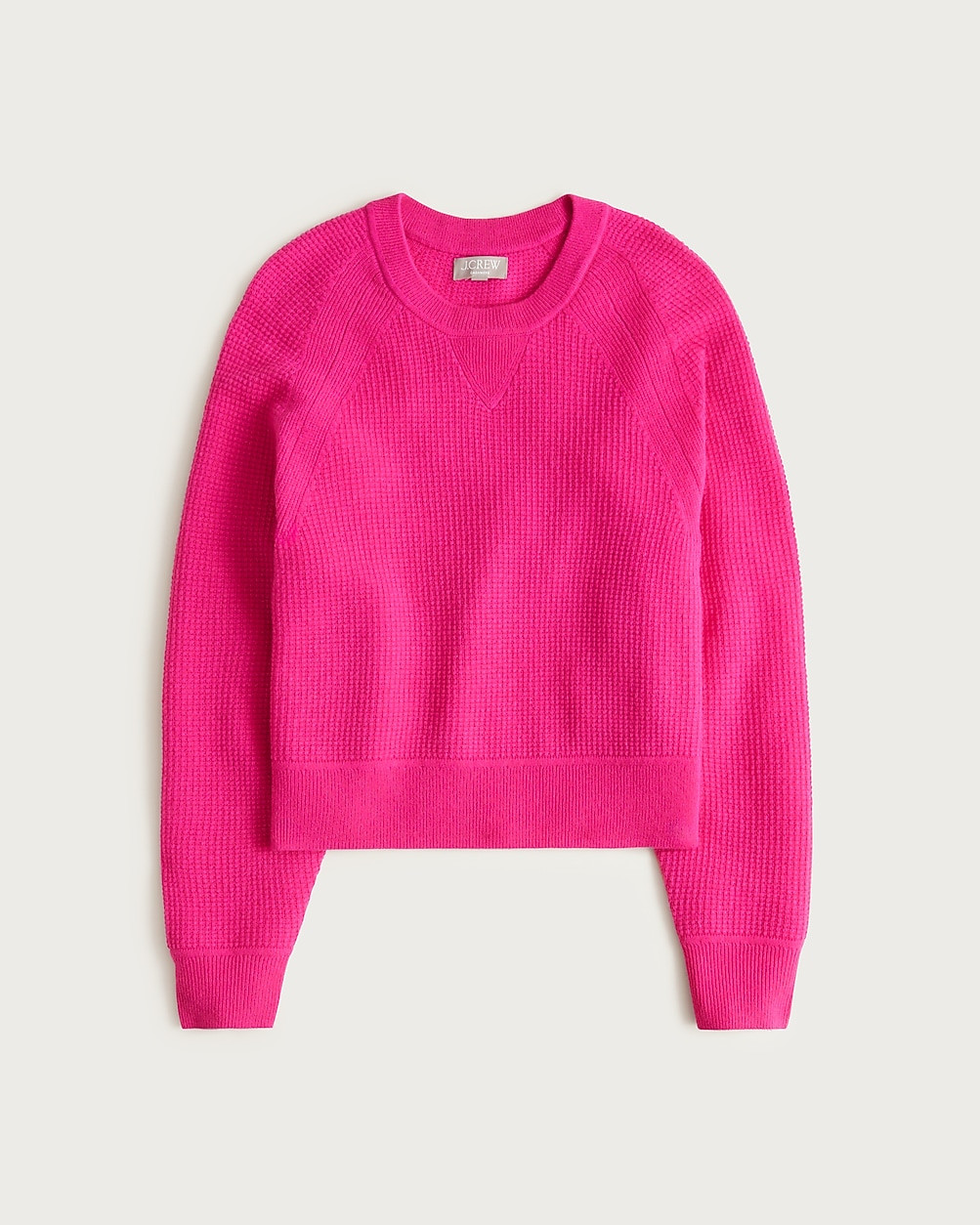 Cashmere waffle-stitch crewneck sweatshirt | J. Crew US