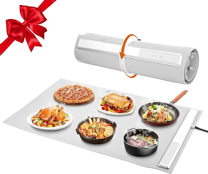 Warming Mat for Food, Food Warming Mat,Roll Up Portable Electric Warming Tray for Food,with 3 Tem... | Amazon (US)