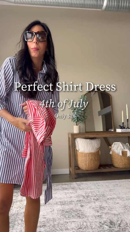 The perfect shirt dress 
Wearing a size xsmall 

Memorial Day, 4th of July

#LTKU #LTKVideo #LTKxWalmart