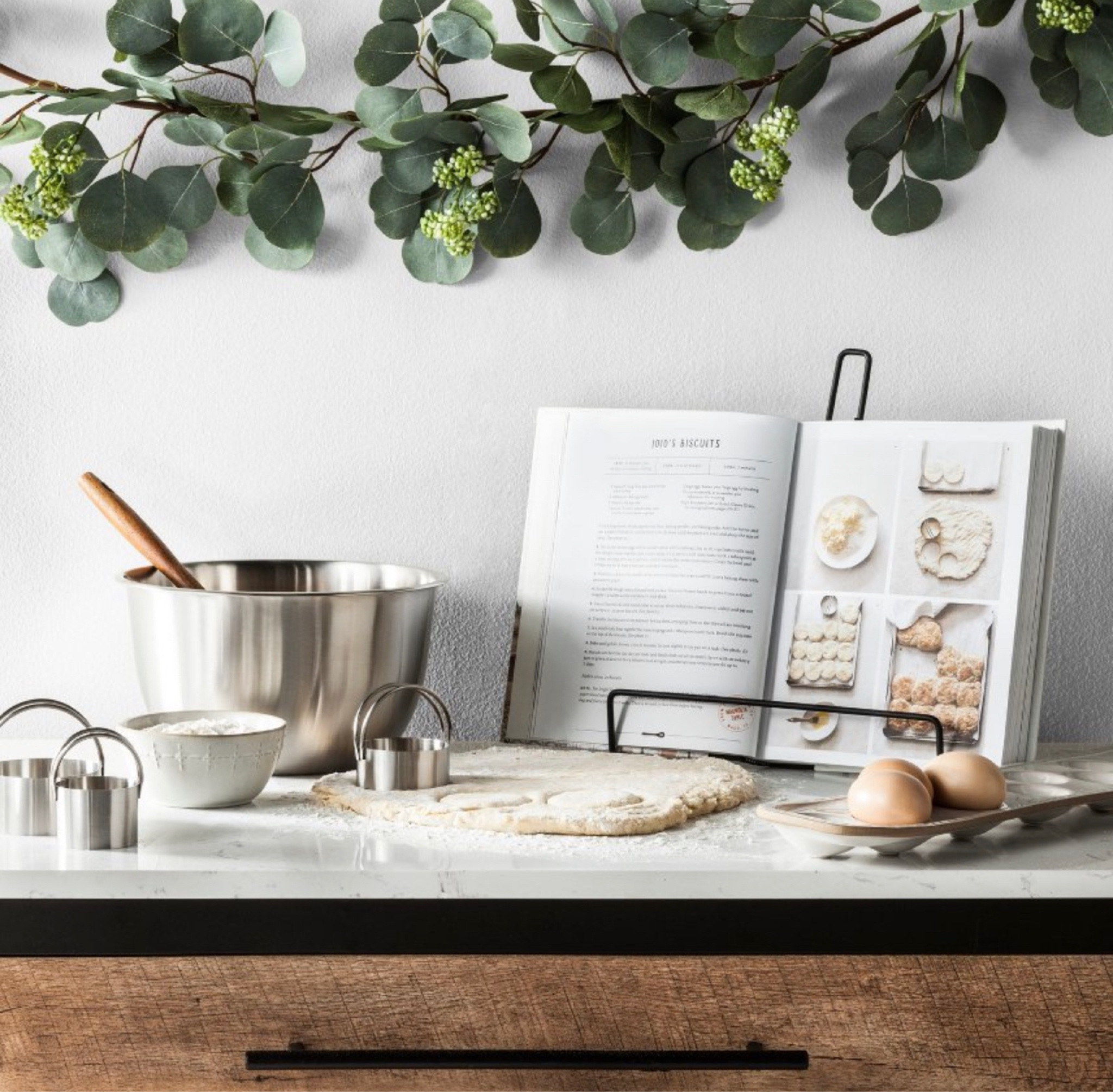 How to make Biscuits 
Magnolia table volume 1 
Biscuit cutter, cookbook holder, egg holder, stainless steel mixing bowl, wood spoon #cooking #kitchen #utensils 

#LTKhome #LTKFind #LTKunder50