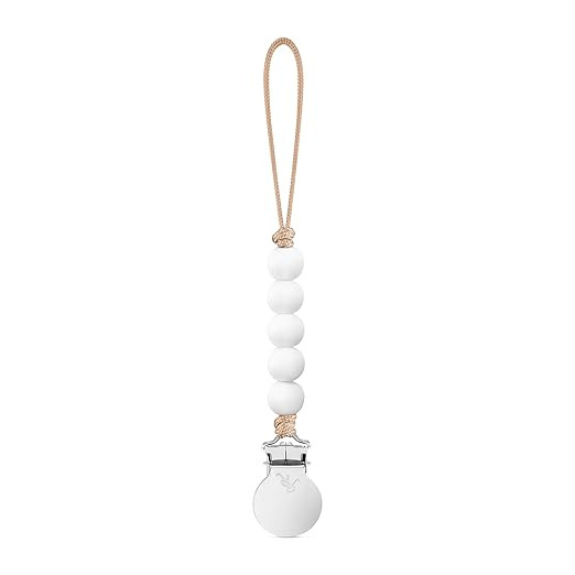 Ryan and Rose Mini Pacifier Clip White Quinn | Amazon (US)