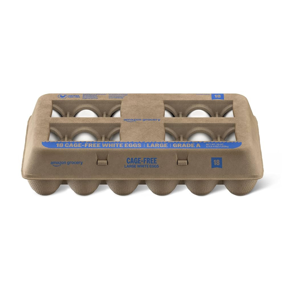Amazon Grocery, Cage-Free Large White Eggs, Grade A, 18 Ct (Previously Fresh Brand, Packaging May... | Amazon (US)