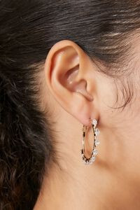 Faux Gem Hoop Earrings | Forever 21 (US)
