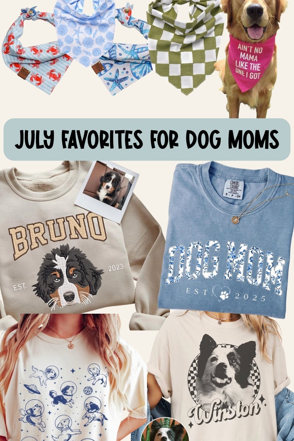 Dog mom apparel, customized dog shirt, and dog bandanas. 



#LTKFindsUnder100 #LTKPets #LTKFamily