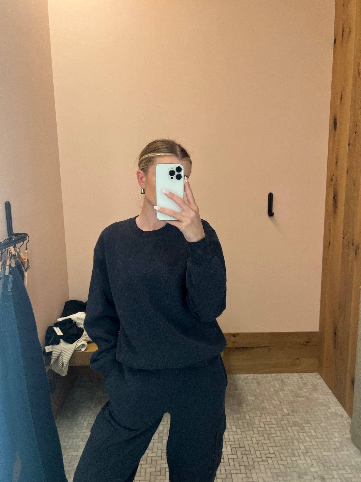 2 piece navy set with cargo style pants from aritiza 
Super warm!
The pants fit me perfectly

#LTKActive #LTKStyleTip #LTKPetite