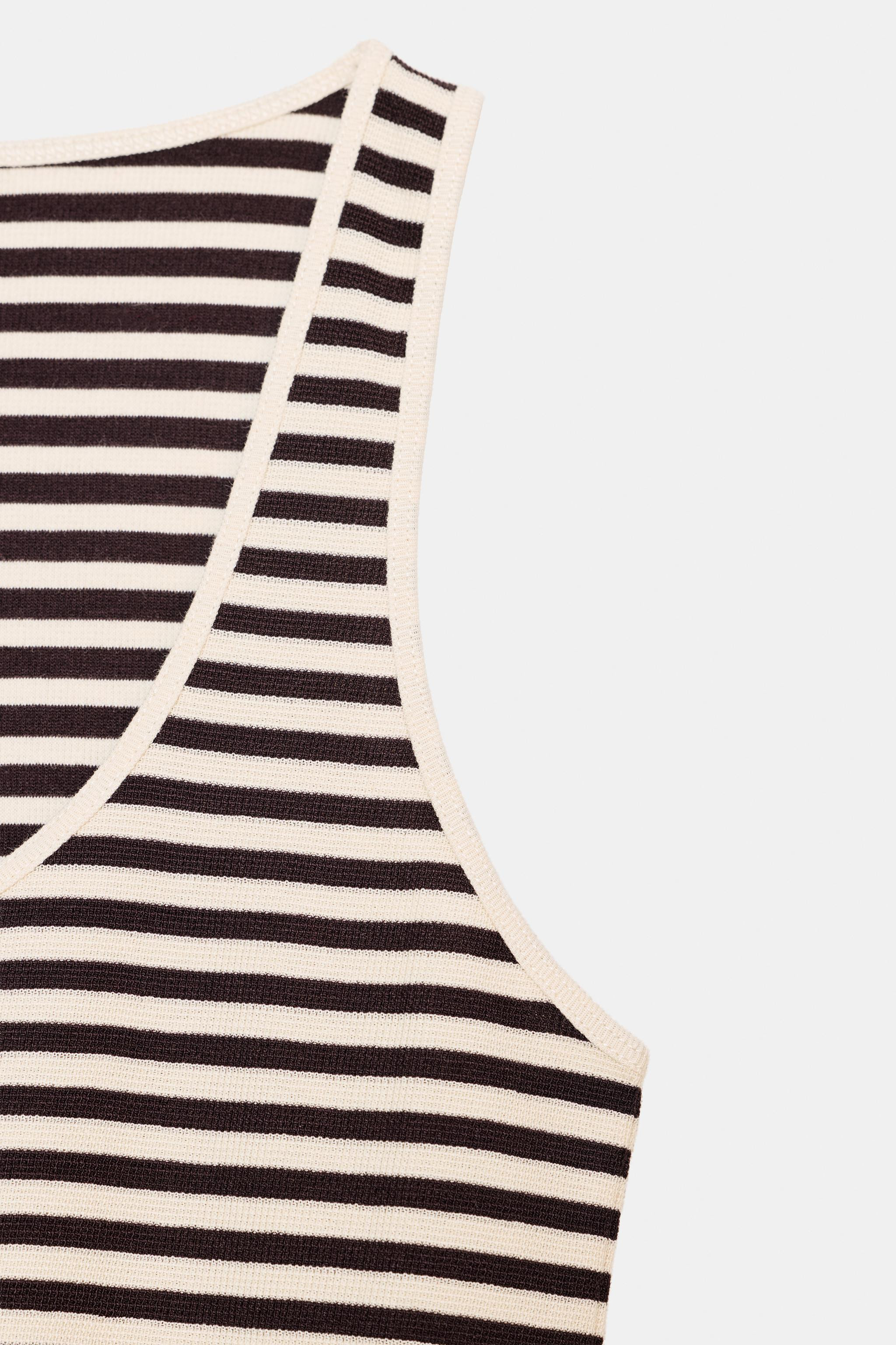 STRIPED SLEEVELESS TOP | Zara US