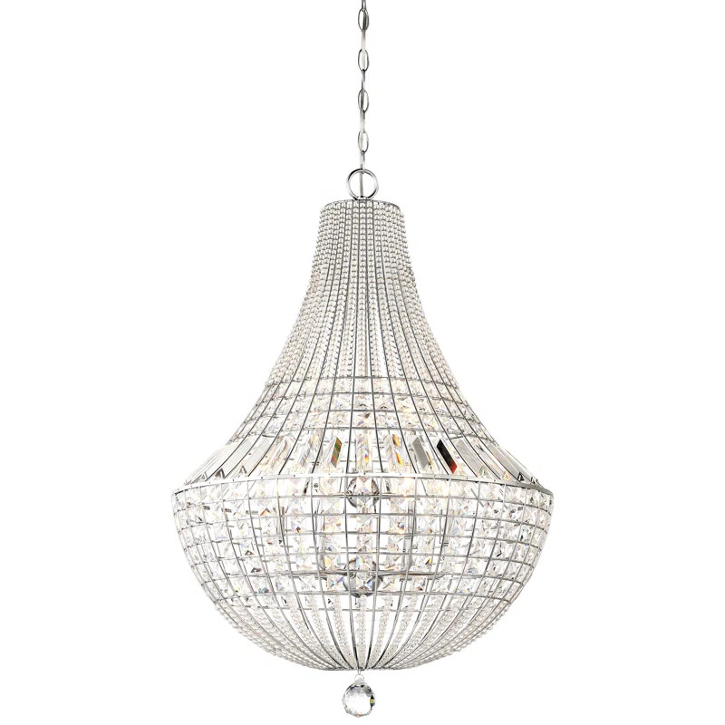 Needham Market 9 - Light Unique / Statement Empire Chandelier with Crystal Accents | Wayfair North America