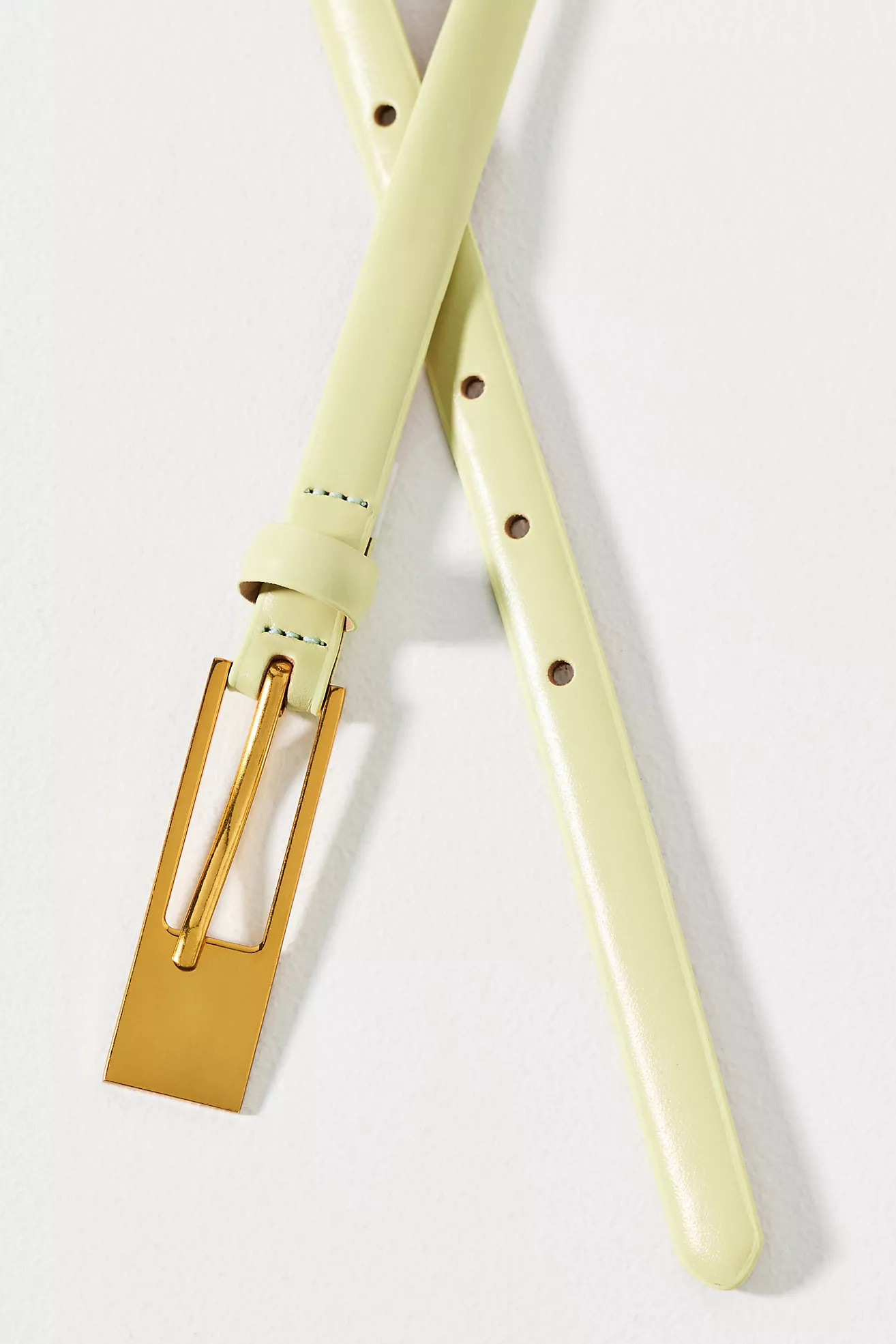Maeve Skinny Square Buckle Belt | Anthropologie (US)