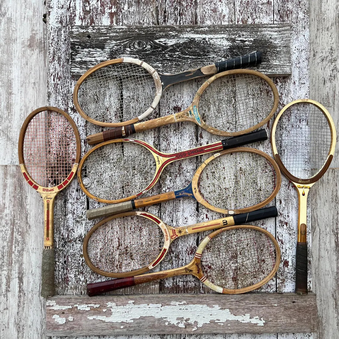 Wood Tennis Racquet Bancroft Spalding Tom Gorman Davis TAD RUSTIC BROKEN Strings Wooden Tennis Ra... | Etsy (US)