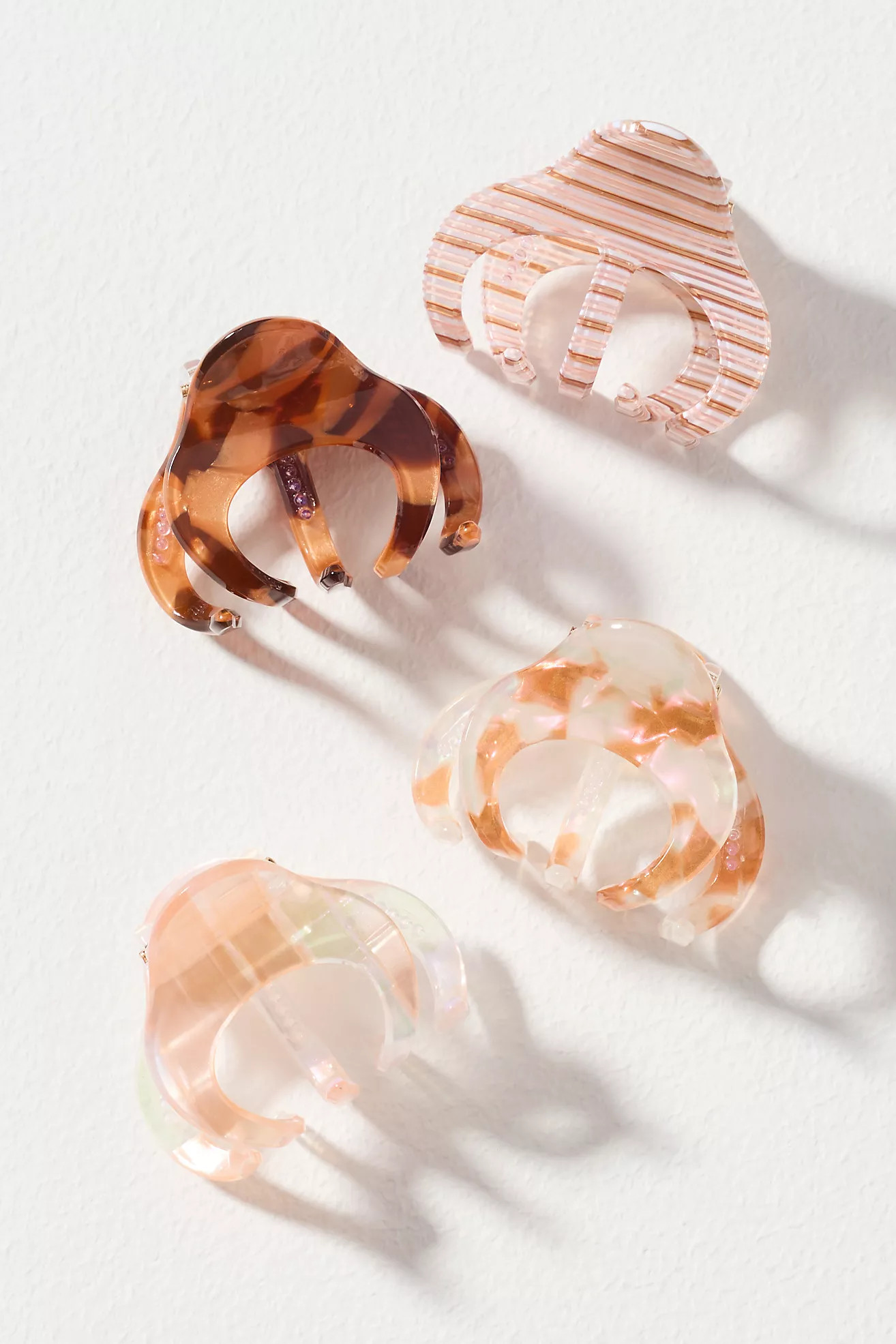 Neutral Mini Hair Claw Clips, Set of 4 | Anthropologie (US)