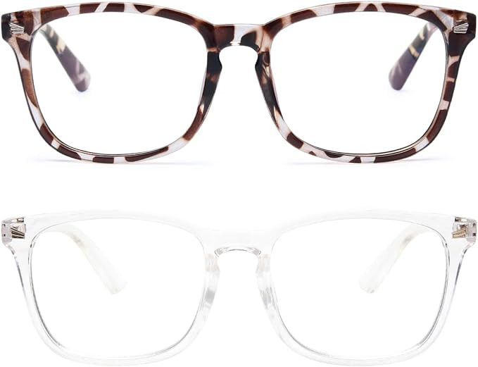 Livho 2 Pack Blue Light Blocking Glasses, Computer Reading/Gaming/TV/Phones Glasses for Women Men... | Amazon (US)