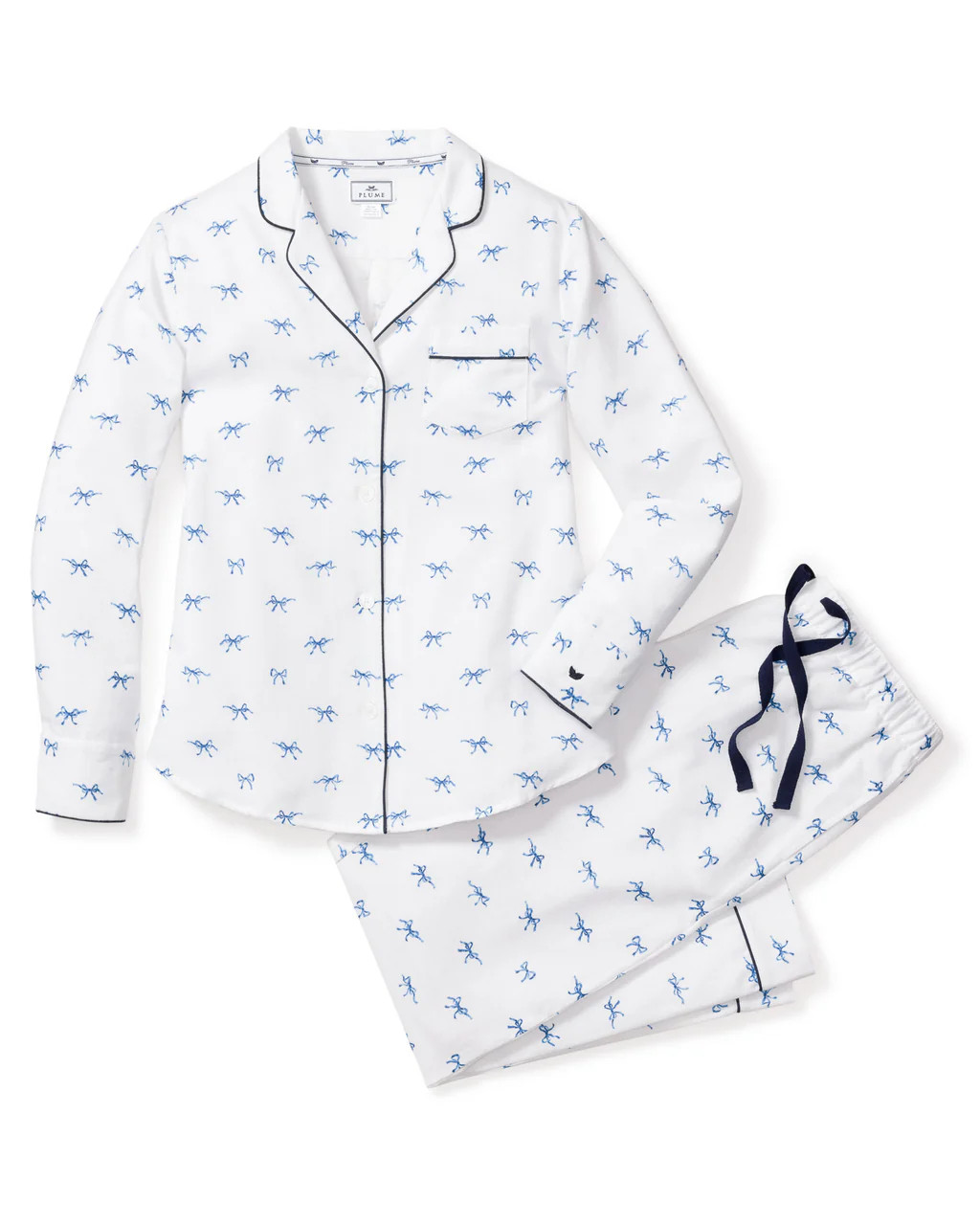 Women's Fanciful Bows Pajama Set | Petite Plume