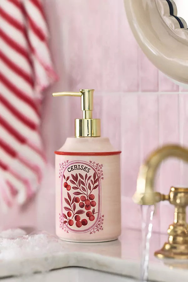 Cerise Ceramic Soap Dispenser | Anthropologie (US)