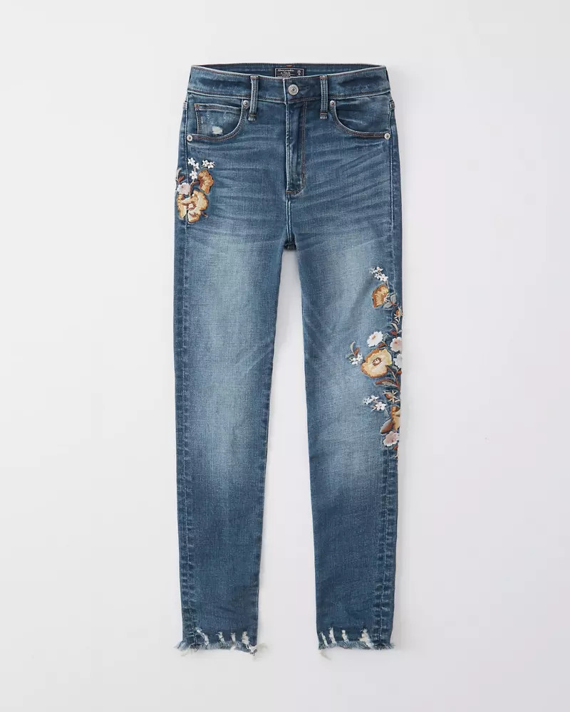 High Rise Super Skinny Ankle Jeans | Abercrombie & Fitch US & UK