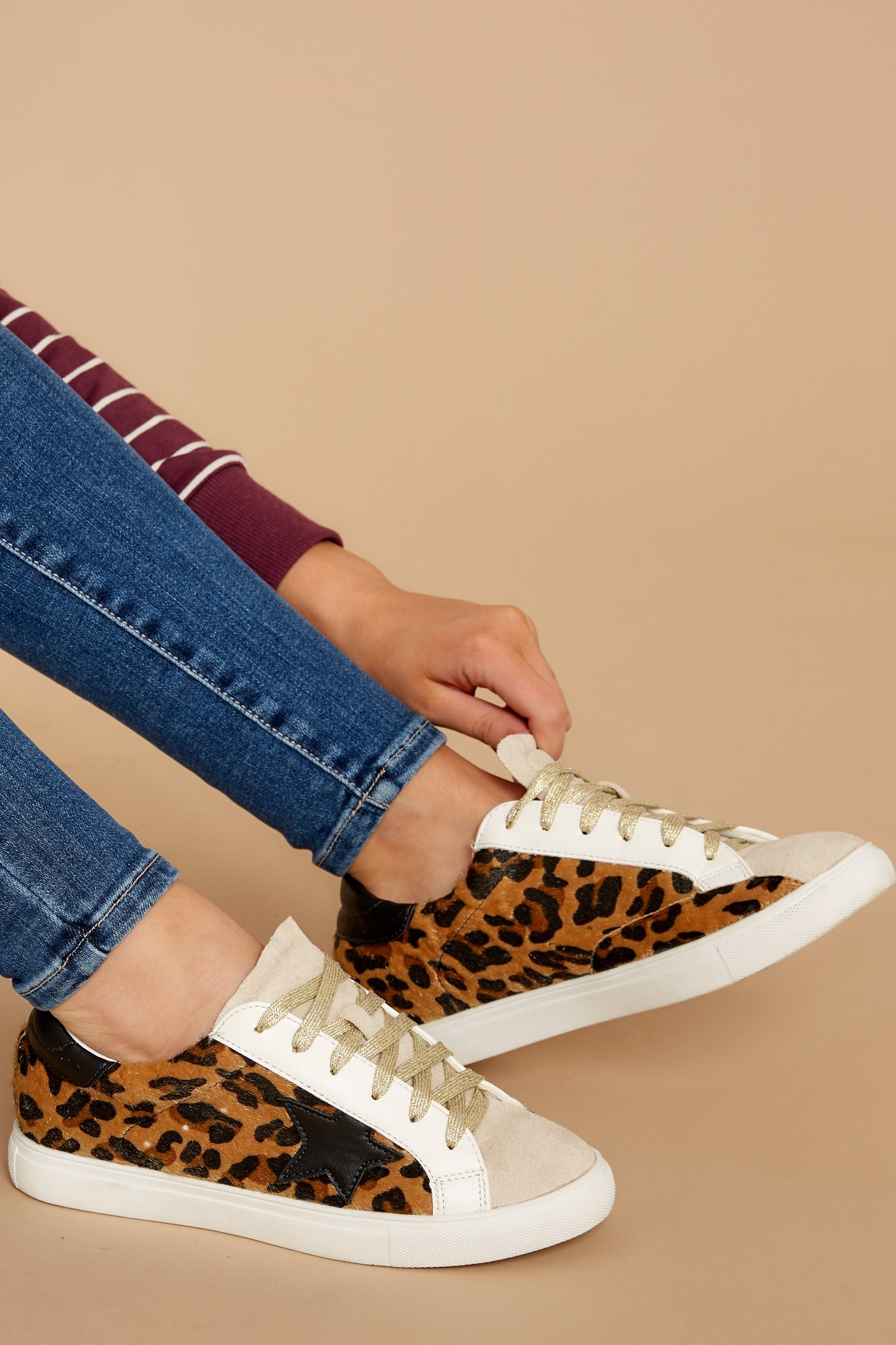 Make The Deal Leopard Print Sneakers | Red Dress 