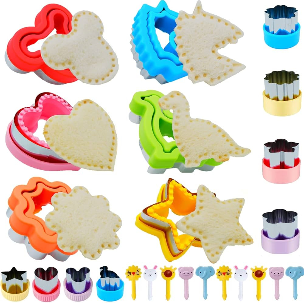 Uncrustables Maker, 24pcs Sandwich Cutter and Sealer Set, Sandwich Cutters for Kids, Uncrustable ... | Amazon (US)