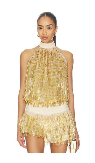 CULTNAKED Copacabana Top in Nude,Metallic Gold. - size XS | Revolve Clothing (Global)