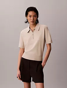 Relaxed Knit Polo Sweater | Calvin Klein | Calvin Klein (US)