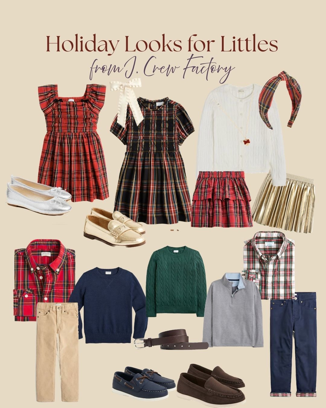 Sharing my favorite J.Crew Factory holiday outfits for kids—think classic Christmas plaids, winter sweaters, festive toddler outfits, dressy holiday looks, and cozy winter staples. Perfect for family photos, Santa visits, school concerts, and Christmas celebrations. Affordable, adorable, and great quality.

Festive kids’ outfits from J.Crew Factory—classic, colorful, and ready for every holiday event. 

#LTKHoliday #LTKmomlife #LTKKids