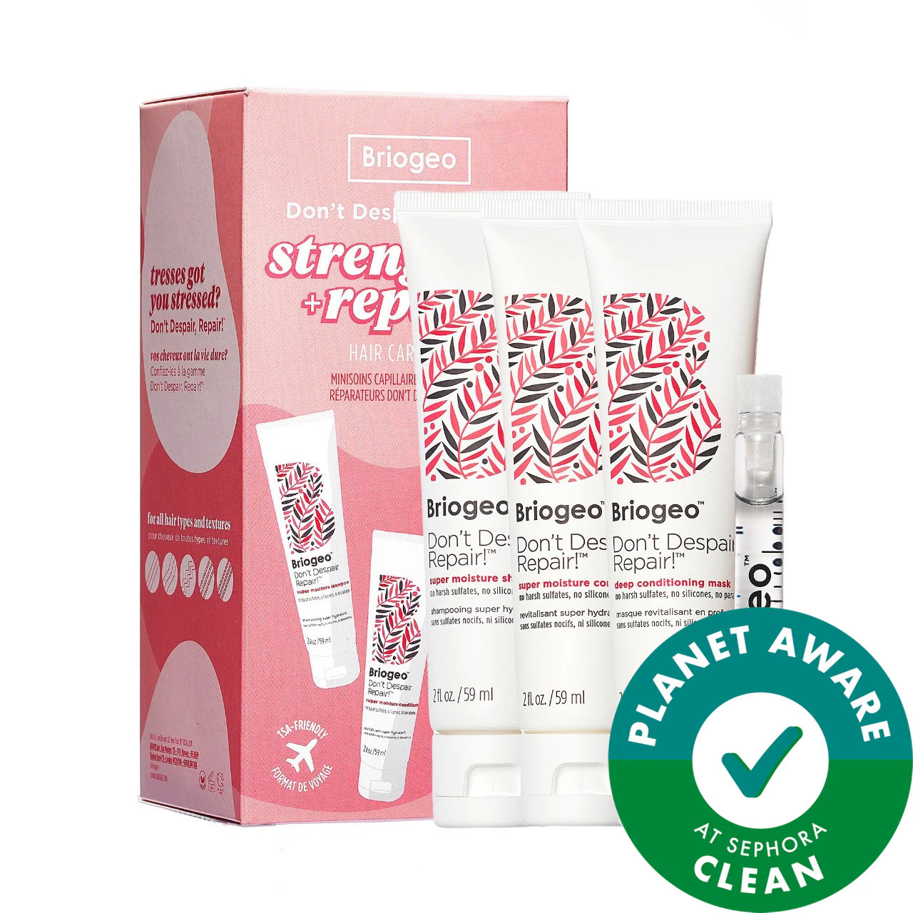 Briogeo Don't Despair, Repair! Trousse de voyage Strenghten + Repair null | Sephora (US)