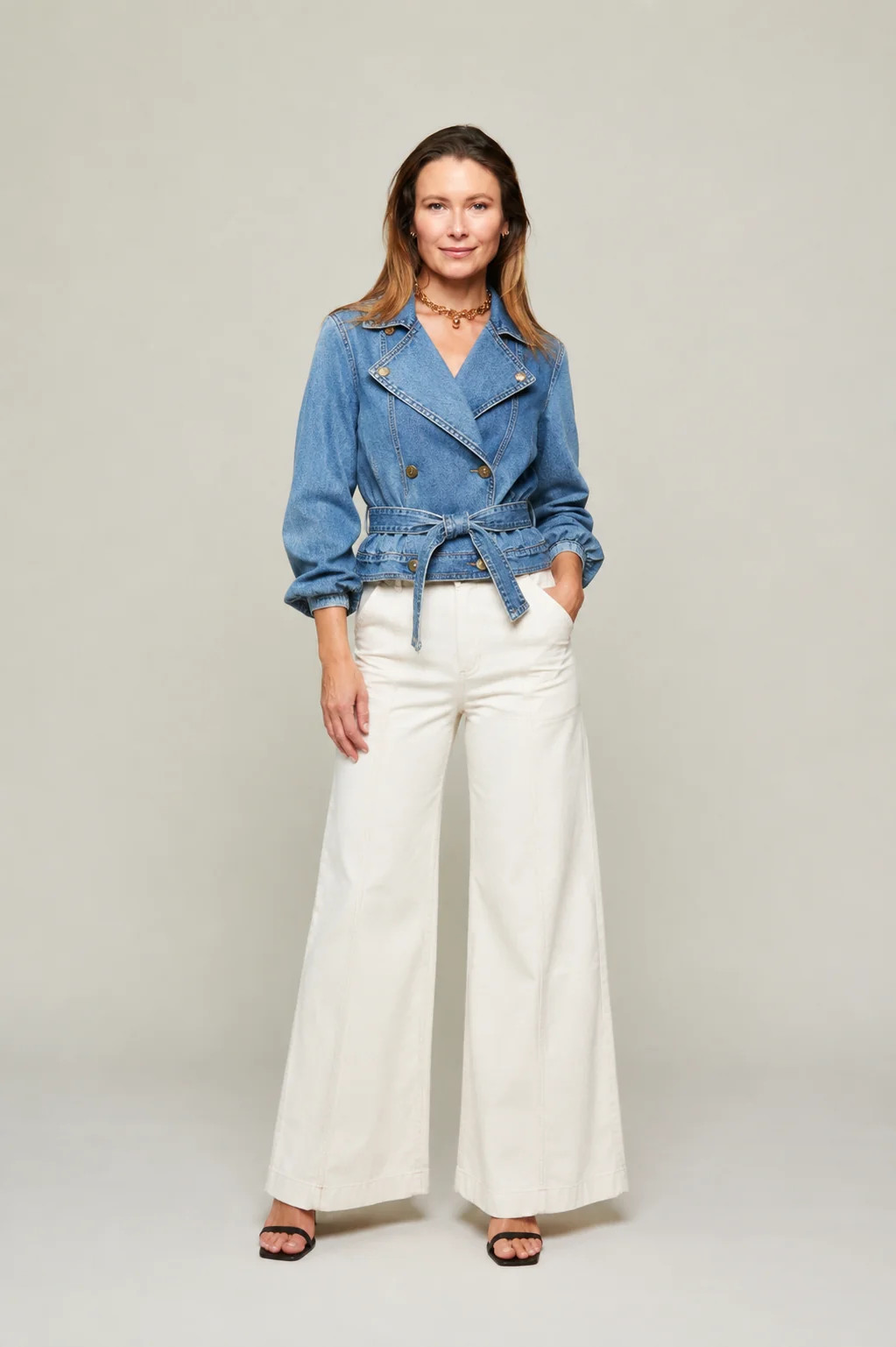 Seline Belted Denim Jacket | Benaar La