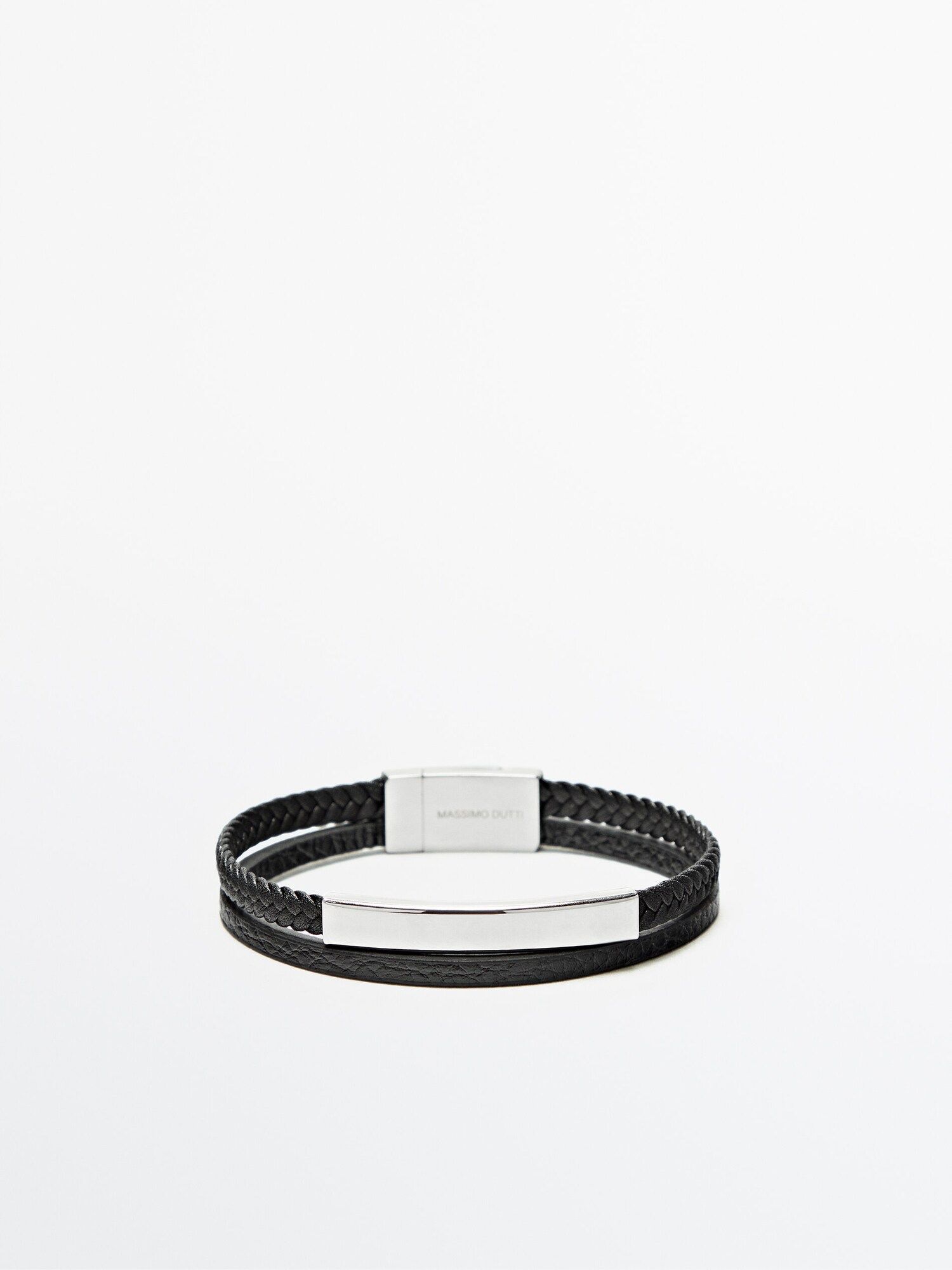 Double plait leather bracelet | Massimo Dutti (US)