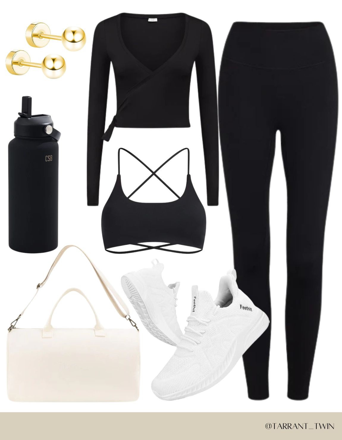 Minimalist, sleek, and ready to move 🖤

This black-on-black athleisure look is perfect for workouts, errands, or travel days. From the criss-cross sports bra to the everyday duffle and clean white sneakers, this outfit blends function and fashion effortlessly. Style meets comfort, no compromises! ✨

—

#AthleisureStyle #WorkoutOutfitInspo #MinimalistFashion #ActivewearLook #ChicGymStyle #BlackAndWhiteOutfit #FitnessStyleGoals #TravelInStyle #EverydayAthleisure #CasualCoolLooks #MonochromeStyle #WellnessWear #WeekendWardrobe #FunctionalFashion #AthleisureEssentials

#LTKActive #LTKFindsUnder100 #LTKStyleTip