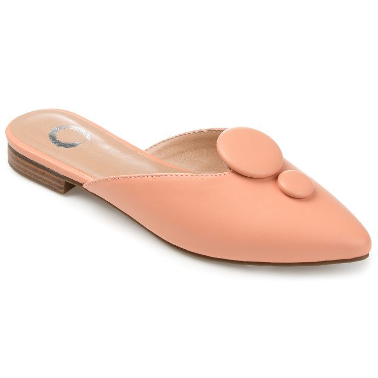 Journee Collection Womens Mallorie Slip On Pointed Toe Mules Flats, Coral 6 : Target | Target