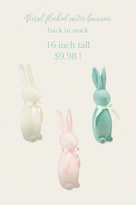 Viral Flocked Easter Bunny back in stock at @walmart Easter Flocked Bunny Decor, Pink, 16 Inch, Way To Celebrate! 16 inch tall and in 3 different colors ! Only $9.98 !! Love for less! You can get the same ones for over $100 ! 

#easter #decor #bunny #flockedbunny #walmart #homedecor #gabrielapolacek #turtlecreeklane #tcl #houghton 

#LTKhome #LTKfindsunder50 #LTKSeasonal