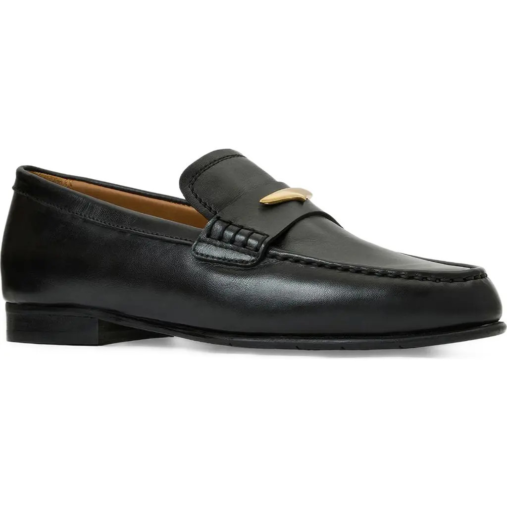 Aquatalia Elia Weatherproof Loafer in Black Soft Calf at Nordstrom, Size 5.5 | Nordstrom