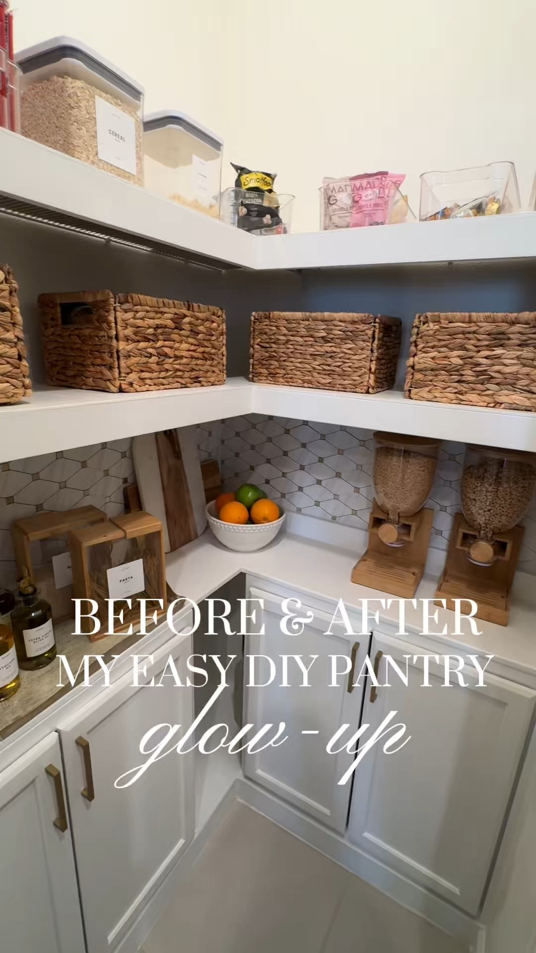 Before & After: My Easy DIY Pantry Glow-Up ✨

Be sure to follow @latticeandluxe for how to videos or LatticeAndLuxe.com for the step-by-step blog post 

This is our builder-grade home and our biggest pantry so far — but it used to feel like the definition of insanity. I’d organize it… and a week later it looked more like a storm shelter than a pantry. 😅

With three kids who don’t exactly appreciate organization (hello, chip bags everywhere), I needed something easy, budget-friendly, and realistic. Even with VERY textured walls and Florida humidity, this peel-and-stick backsplash has held up perfectly since February!

It’s not perfect — things still get a little out of place — but it’s so much easier for me to keep it looking good now.

Paint Color: Sherwin Williams Pure White, High Gloss.

#diy #pantrymakeover #homedecor #diyhome #lowesfinds #lowespartner


#LTKHome
