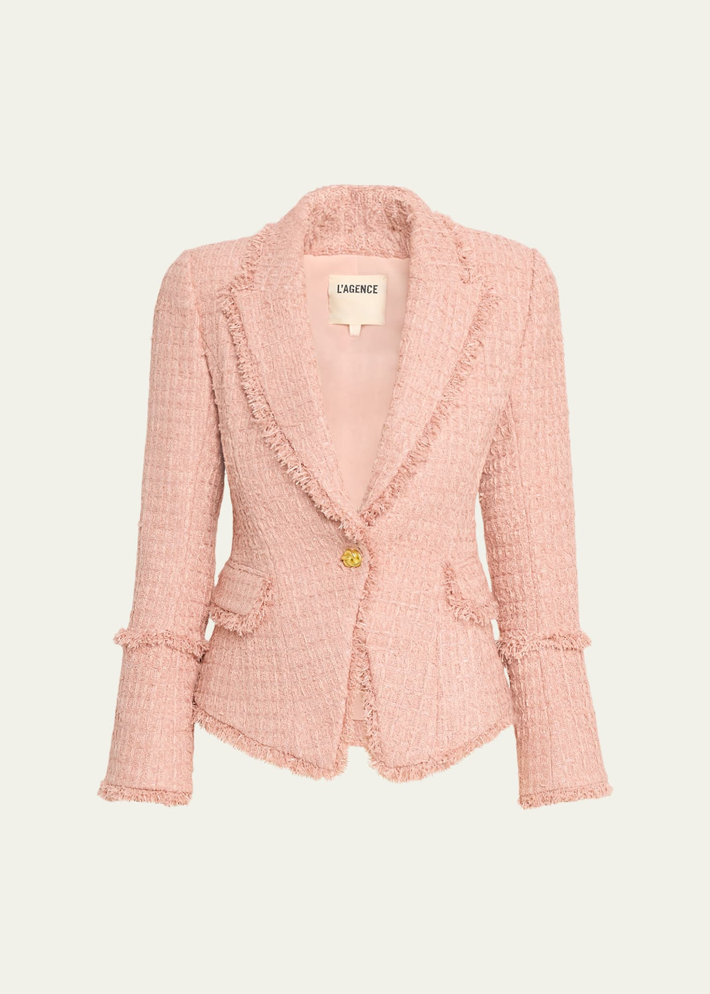 L'Agence Kaisley Waffle Tweed Blazer | Bergdorf Goodman