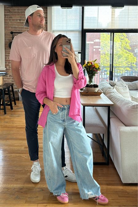 Having a pink moment. Size down in the jeans and full size in the gazelles! Everything else fits TTS! Date night at the zoo 

#LTKStyleTip #LTKMens