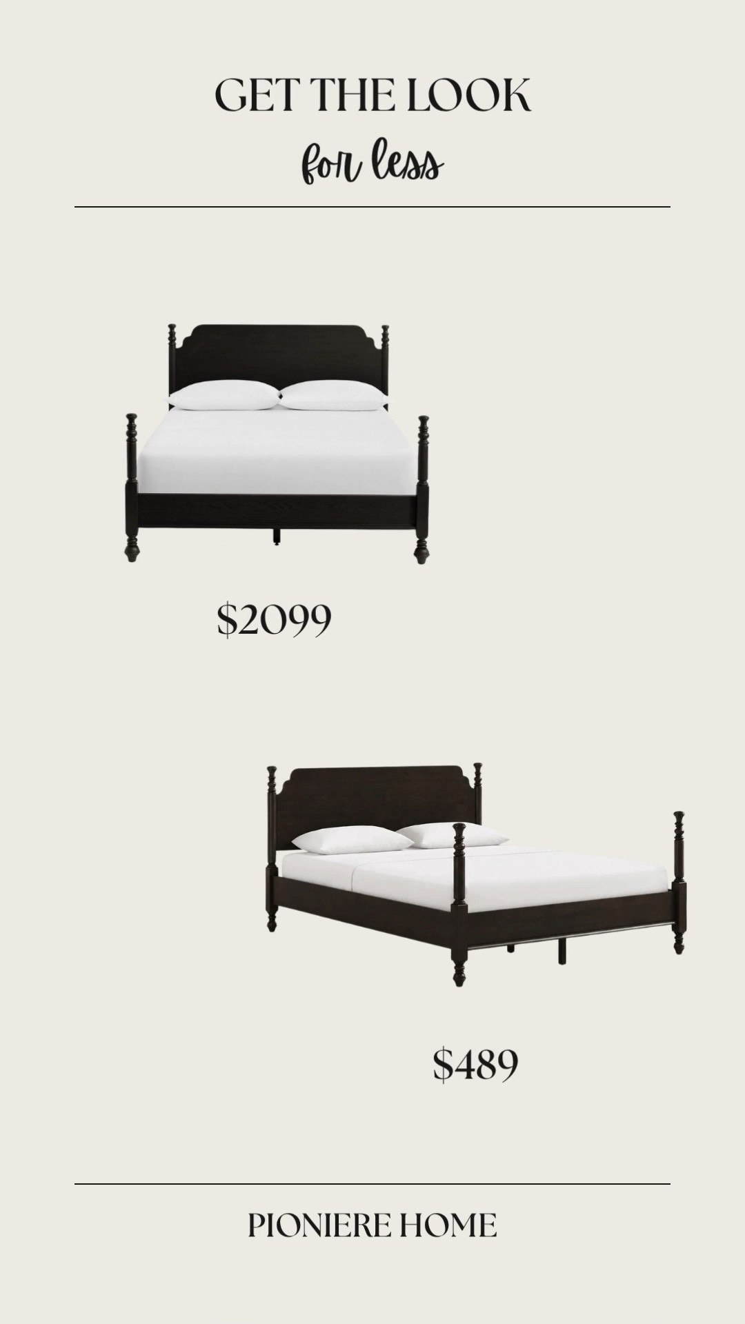 Get the look for less. Spindle bed. Traditional bed, dark wood bed frame, pottery barn dupe #furnituredupe

#LTKSeasonal #LTKHome #LTKSaleAlert