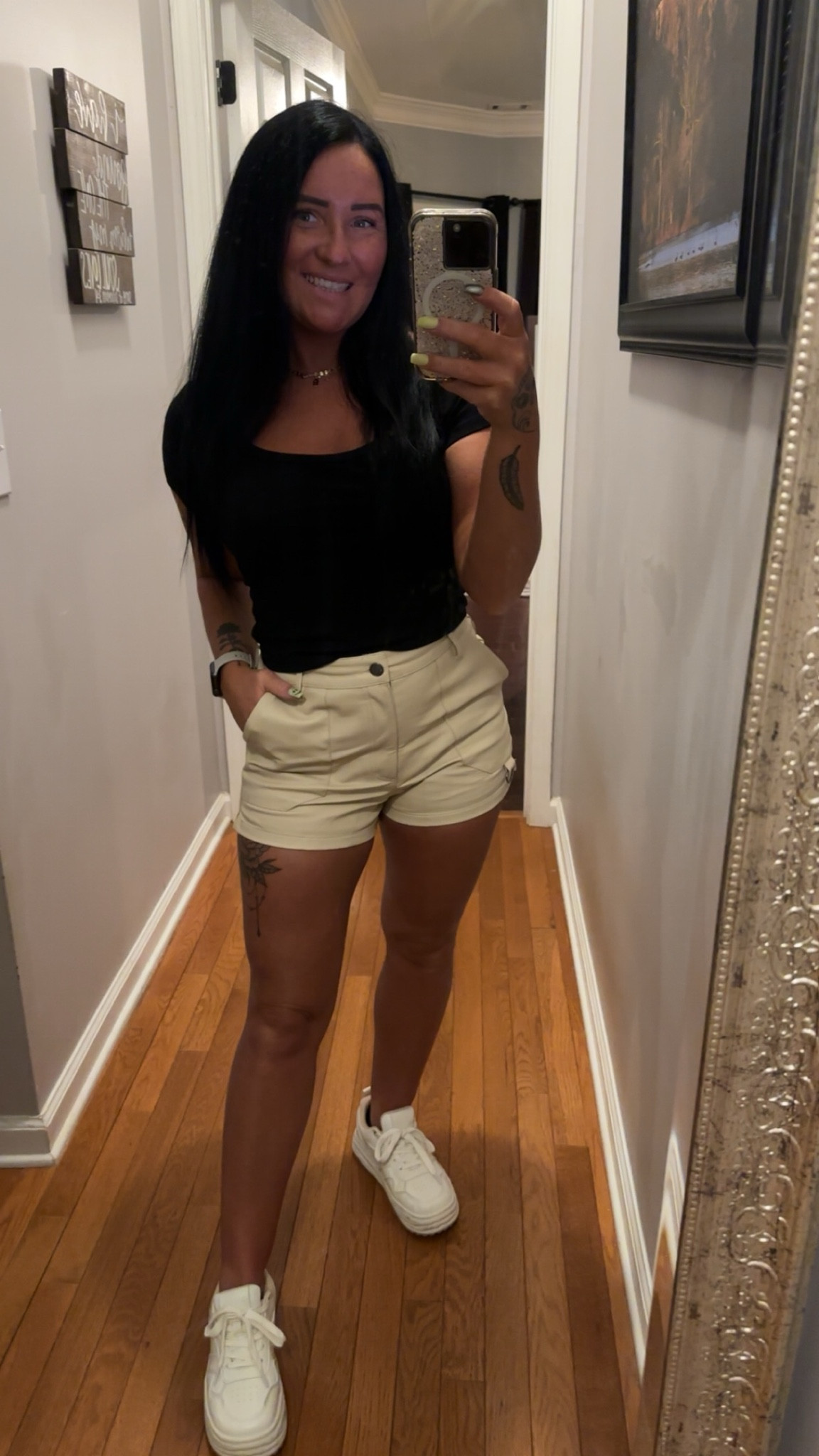 Casual and so so cute! The shorts are actually LEATHER, so it elevates the outfit a touch👏🏻 

#LTKFindsUnder50 #LTKSeasonal #LTKStyleTip