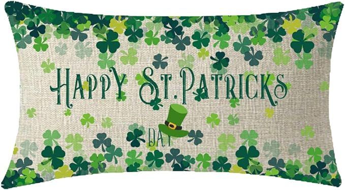 NIDITW Nice Sister Gift Happy St Patricks Day Watercolor Lucky Shamrocks Clover With Green Hat Bo... | Amazon (US)